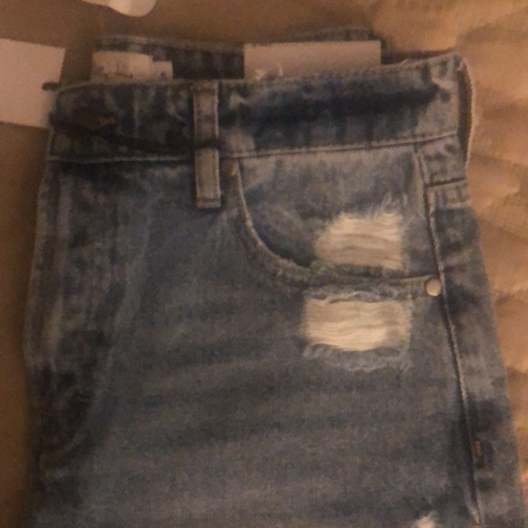 Jelly Beans Blue Jean Shorts Distressed Frayed Hem - Picture 6 of 11